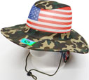 CP-086 Flag Print Mesh Bucket with Flap