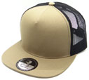 MS-278 5 Panel Cotton Flat Meshback