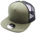 MS-281 5 Panel Cotton Flat Meshback